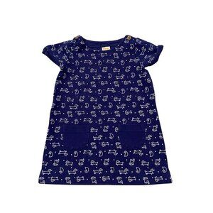 Gymboree Toddler Girl's Navy Puppy Print Shift Dress - Size 2T - Like New!